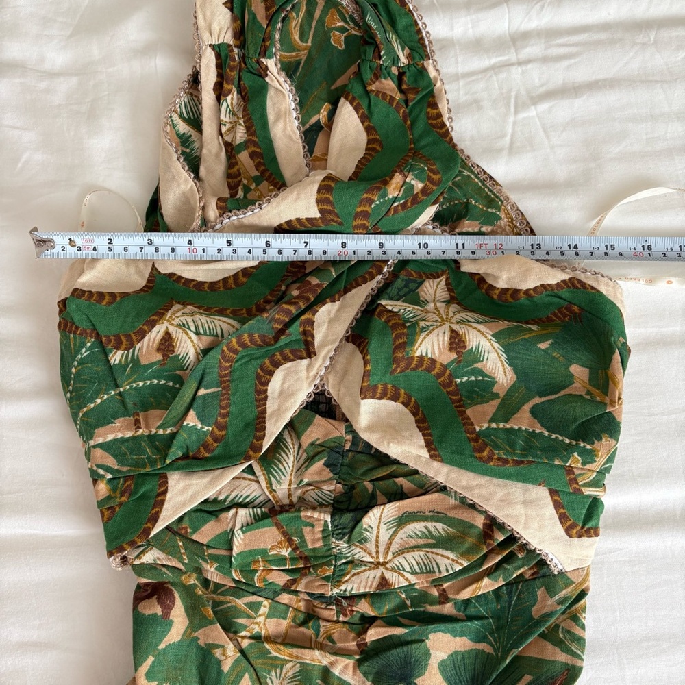 NWOT Farm Rio Beige Tropical Isla Lenzing™ Ecovero™ Euroflax™ Maxi Dress S - Picture 10 of 16